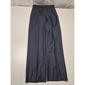 VTG John Alexander Dress Pants Mens 33x37 Gray Wool Pleated Unhemmed USA Office